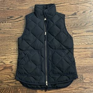 J. Crew Black Puffer Vest